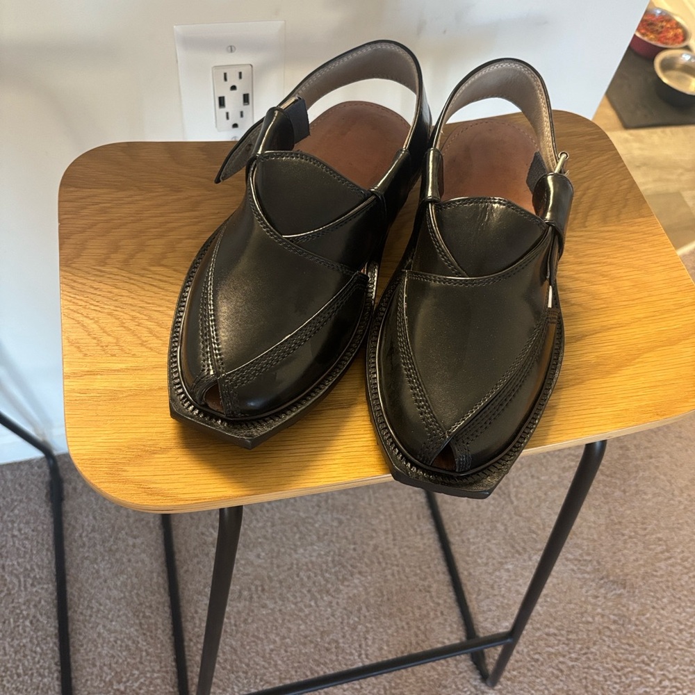 Born Black Leather Sandals